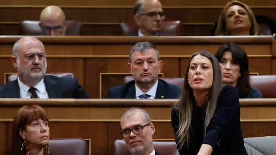 Miriam Nogueras durante la sesión de investidura de Pedro Sánchez Miriam Nogueras durante la sesión de investidura de Pedro Sánchez