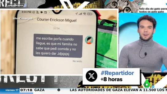 La divertida petición de un cliente a un repartidor de comida para que su familia no le quite la comida que ha encargado La divertida petición de un cliente a un repartidor de comida para que su familia no le quite la comida que ha encargado