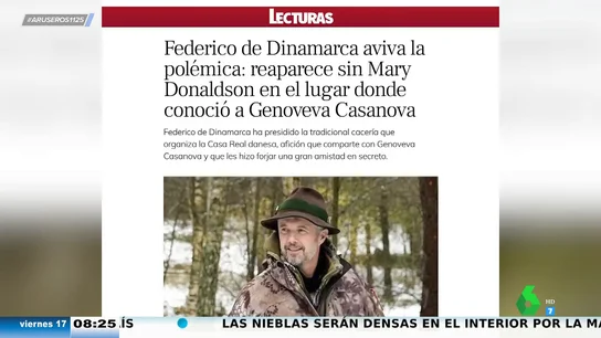 Alfonso Arús, al ver a Federico de Dinamarca donde conoció a Genoveva Casanova: "Es una doble cacería, igual te pillas una churri que un elefante" Alfonso Arús, al ver a Federico de Dinamarca donde conoció a Genoveva Casanova: "Es una doble cacería, igual te pillas una churri que un elefante"