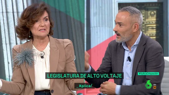 El tenso momento entre Santiago Martínez-Vares y Carmen Calvo en laSexta Xplica El tenso momento entre Santiago Martínez-Vares y Carmen Calvo en laSexta Xplica