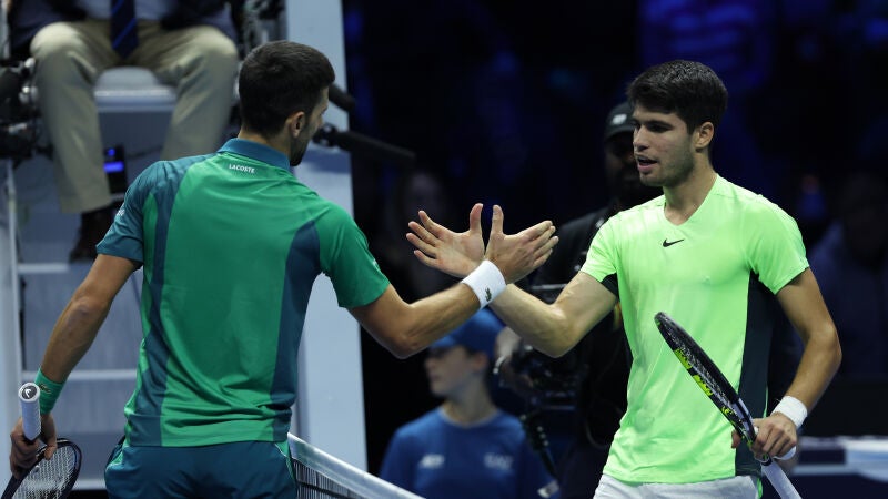 Novak Djokovic y Carlos Alcaraz