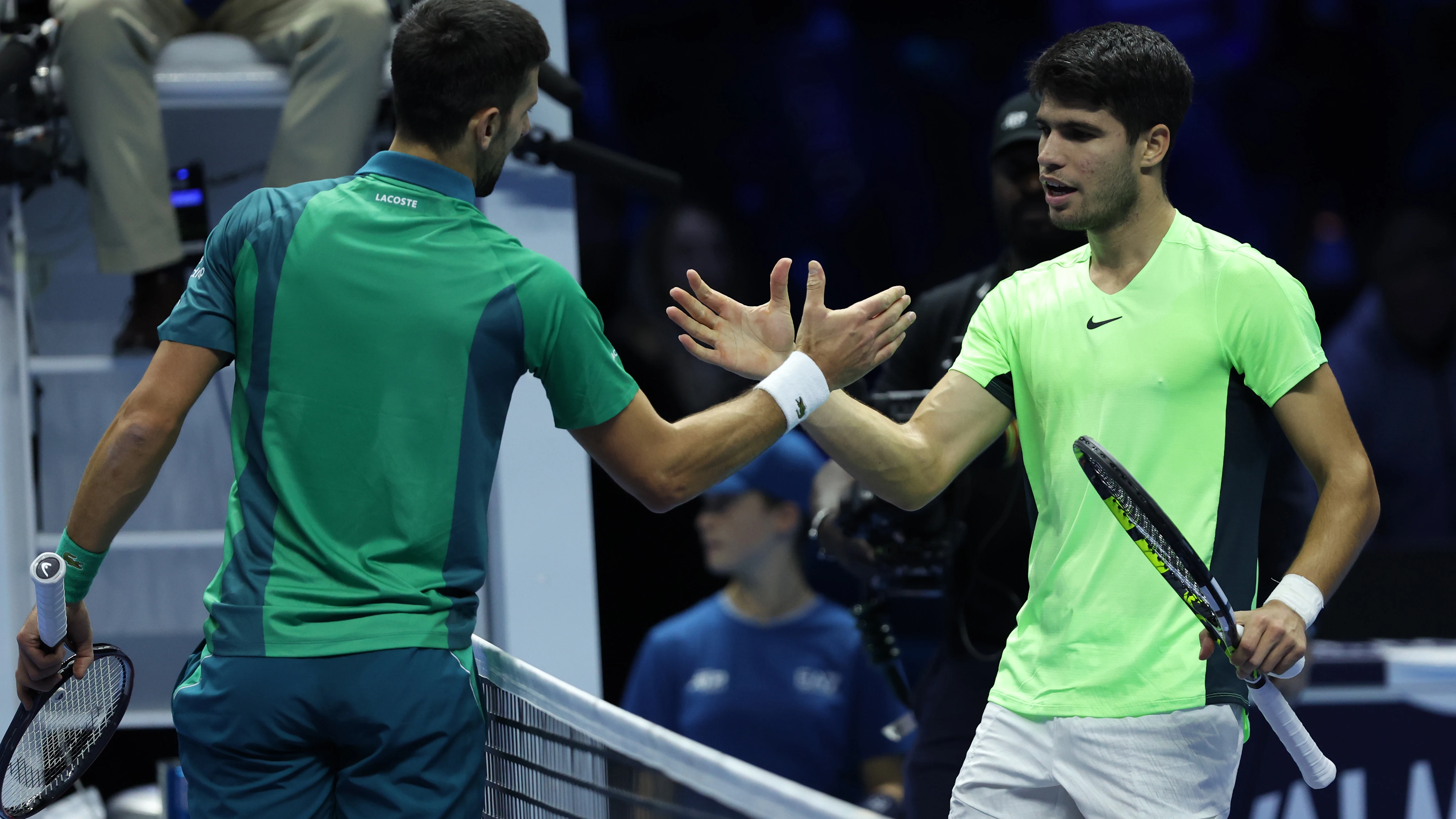 Novak Djokovic y Carlos Alcaraz