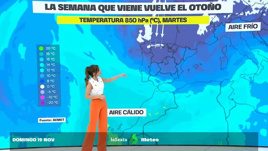 Las temperaturas se desploman a partir de este lunes Las temperaturas se desploman a partir de este lunes