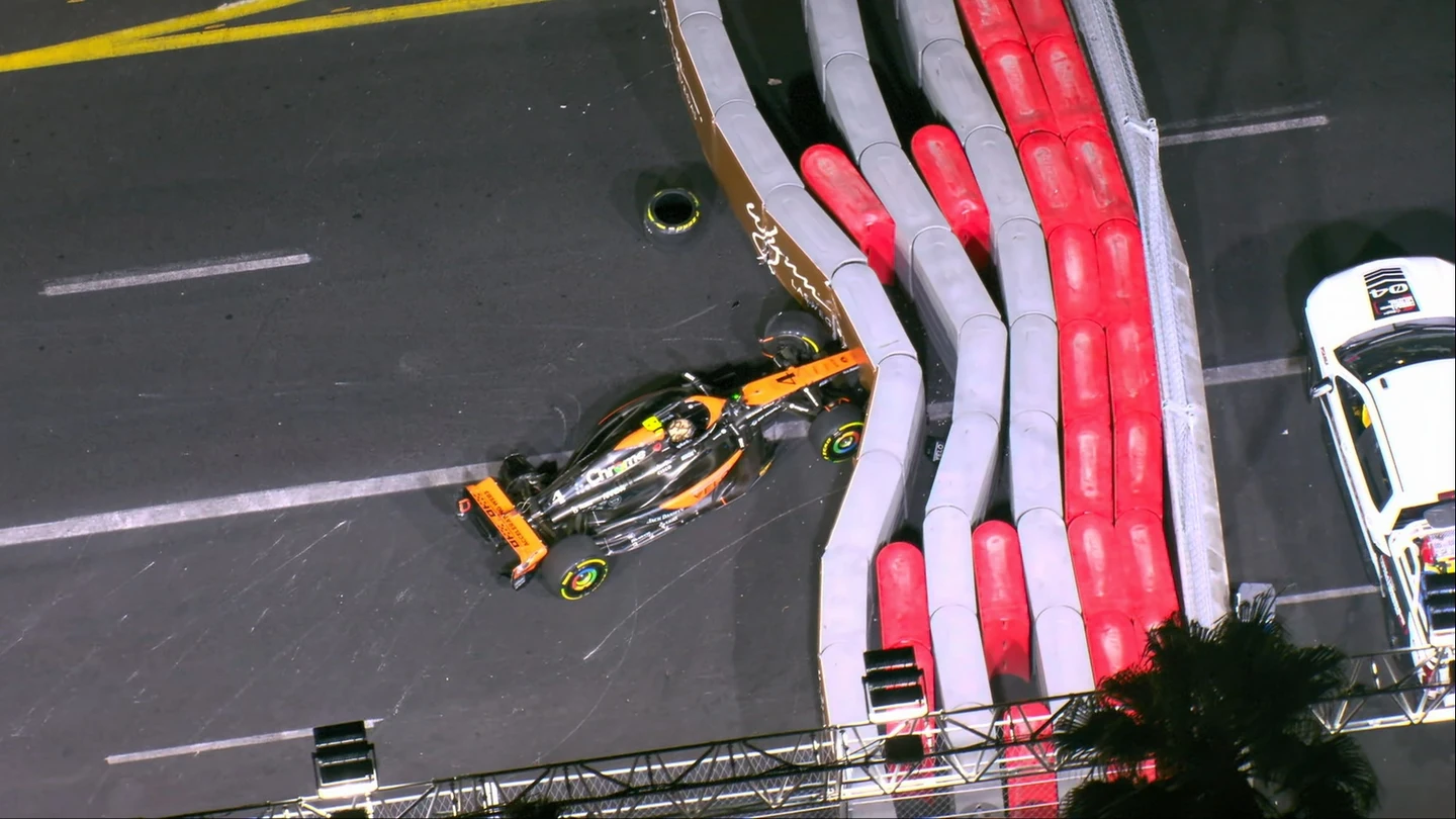 El accidente de Lando Norris en Las Vegas El accidente de Lando Norris en Las Vegas