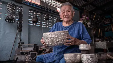 Platería en la provincia de Nan. Tailandia Platería en la provincia de Nan. Tailandia