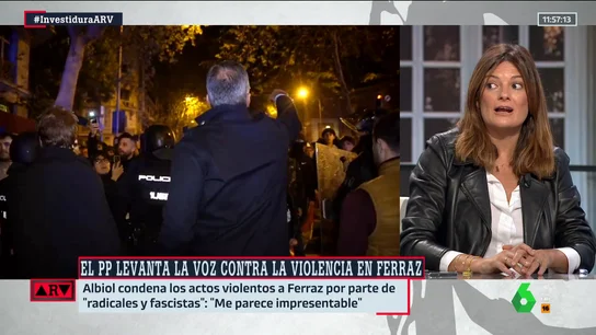Pilar Gómez, tras los actos violentos en las protestas en Ferraz: "Es importante que el PP marque distancias con Vox" Pilar Gómez, tras los actos violentos en las protestas en Ferraz: "Es importante que el PP marque distancias con Vox"