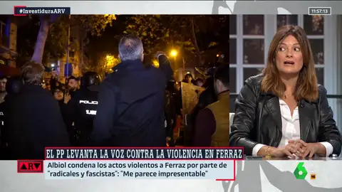Pilar Gómez, tras los actos violentos en las protestas en Ferraz: "Es importante que el PP marque distancias con Vox"
