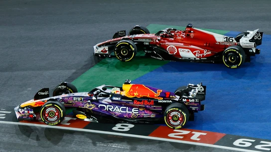 Max Verstappen y Charles Leclerc en Las Vegas Max Verstappen y Charles Leclerc en Las Vegas