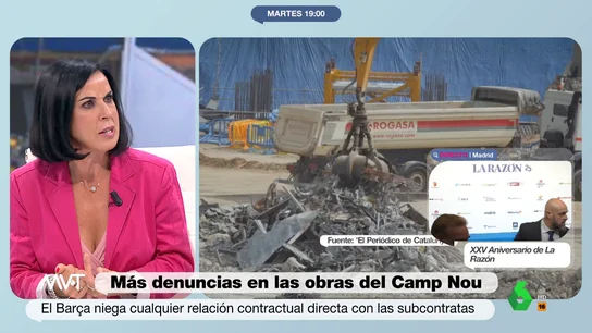 La opinión de Beatriz de Vicente sobre las denuncias de los trabajadores de las obras del Camp Nou "Cualquier inmigrante que sea víctima de un delito contra el derecho de los trabajadores, que no tema, puede denunciar", afirma Beatriz de Vicente en este vídeo donde analiza la presunta explotación laboral en las obras del Camp Nou.
