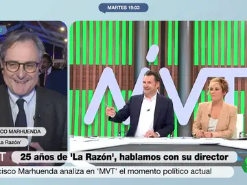 El reencuentro entre Cristina Pardo y Paco Marhuenda: &quot;¿Llevas 25 años dirigiendo La Razón?&quot;