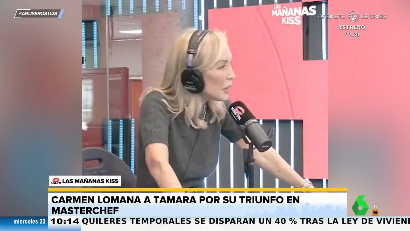 El dardo de Carmen Lomana sobre la victoria de Tamara Falcó en Masterchef: "No sabías abrir ni un yogur" El dardo de Carmen Lomana sobre la victoria de Tamara Falcó en Masterchef: "No sabías abrir ni un yogur"