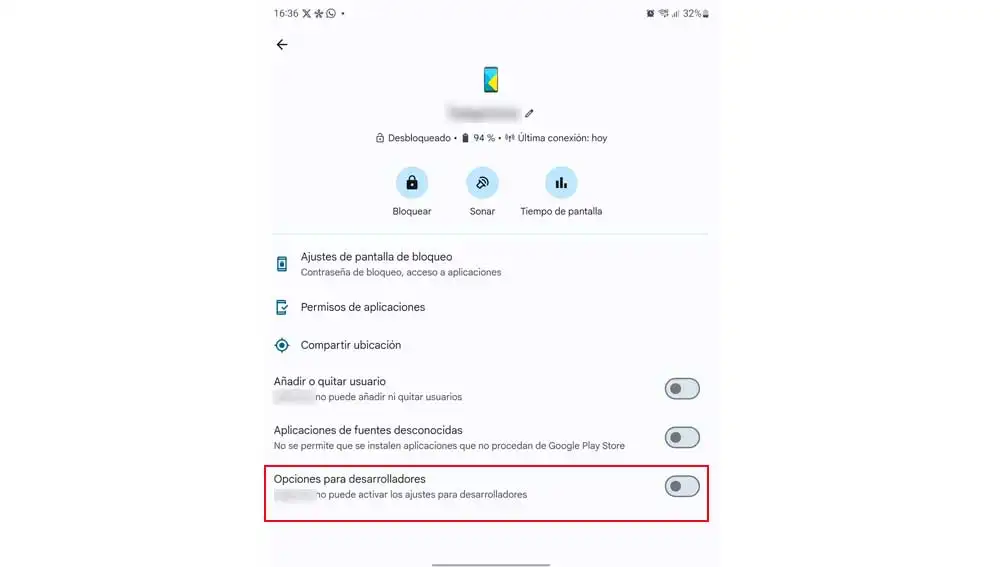 Bloqueando el acceso a las opciones de desarrollador Bloqueando el acceso a las opciones de desarrollador