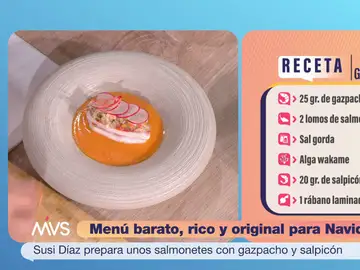 La receta de estrella Michelin de Susi Díaz para &#39;brillar&#39; en Navidad: salmonetes con gazpacho y salpicón