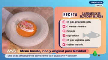 La receta de estrella Michelin de Susi Díaz para 'brillar' en Navidad: salmonetes con gazpacho y salpicón