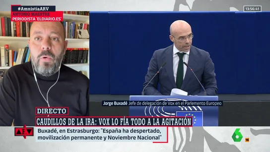 Antonio Maestre explica el gesto de Jorge Buxadé Antonio Maestre explica el gesto de Jorge Buxadé