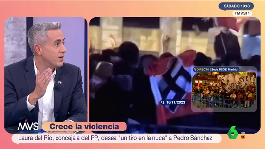 Pablo Zuloaga critica el silencio cómplice del PP con la violencia en Ferraz Pablo Zuloaga critica el silencio cómplice del PP con la violencia en Ferraz