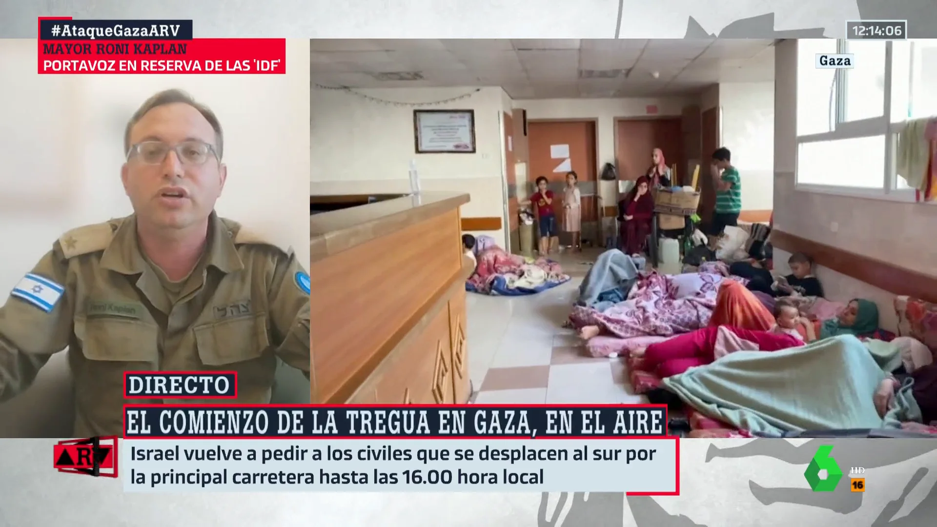 La respuesta de un militar israelí cuando Ferreras le señala que la muerte de niños en Gaza daña la imagen de Israel