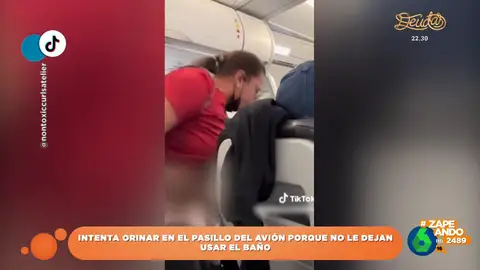 Una pasajera amenaza con orinar en el pasillo del avión cuando le dicen que no puede usar el baño