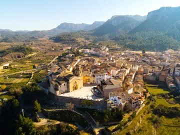 Vista aérea de la localidad de Tivisa, en Cataluña Vista aérea de la localidad de Tivisa, en Cataluña