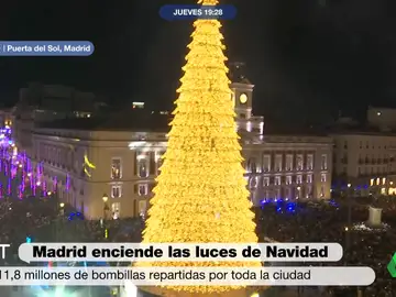 La reacción de Iñaki López al ver el árbol de Navidad de la Puerta del Sol