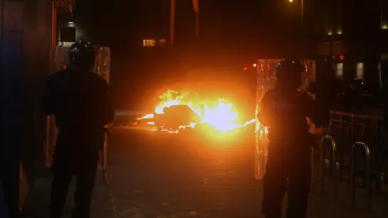 Los disturbios de anoche en Dublin. Los disturbios de anoche en Dublin.