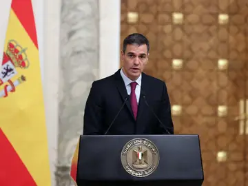 El presidente del Gobierno, Pedro Sánchez, en su visita a Egipto