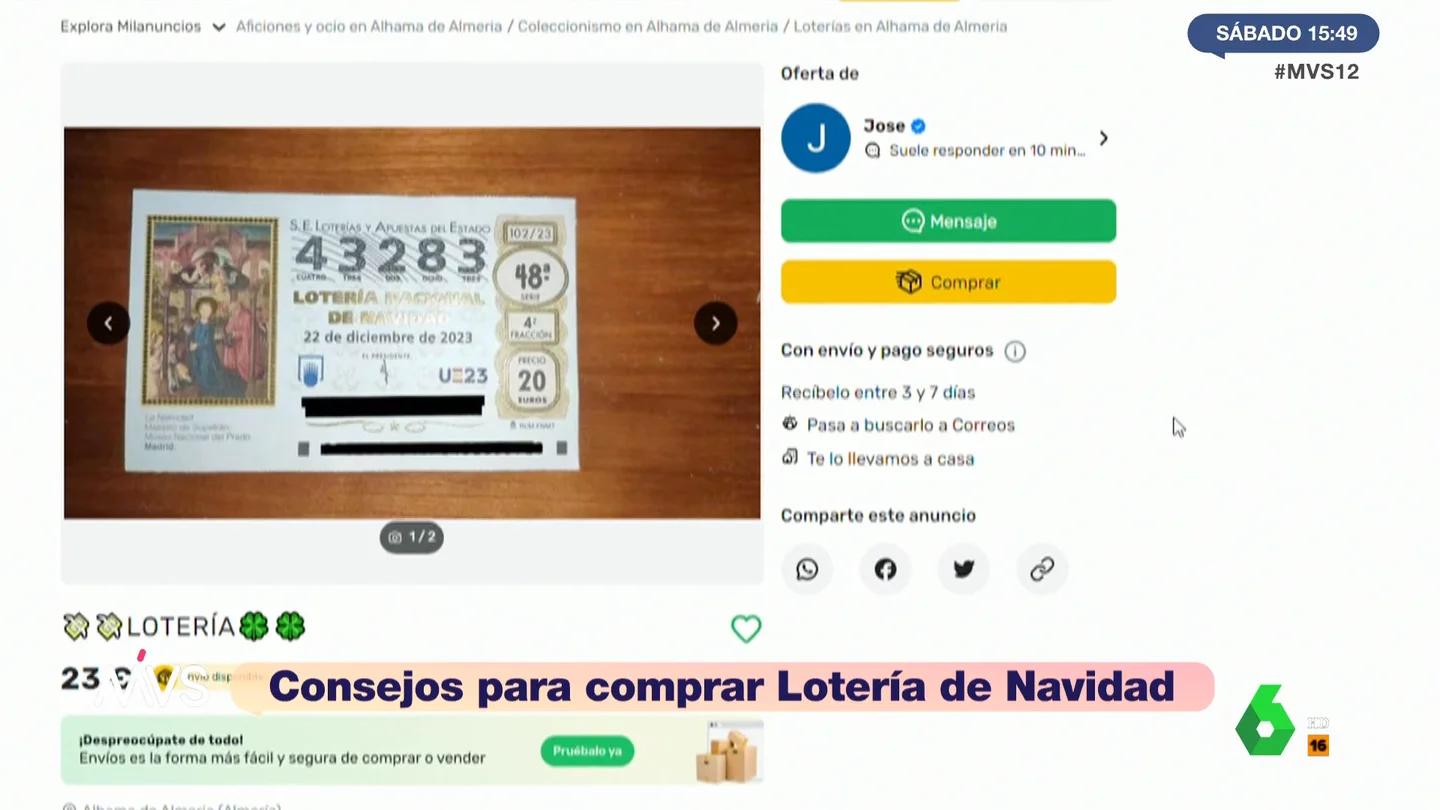 Un vendedor ilegal de Lotería de Navidad convence a un reportero para que compre un décimo Un vendedor ilegal de Lotería de Navidad convence a un reportero para que compre un décimo