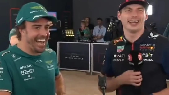 Fernando Alonso, con Max Verstappen Fernando Alonso, con Max Verstappen