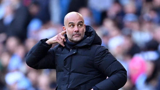 Guardiola, en un partido del City Guardiola, en un partido del City