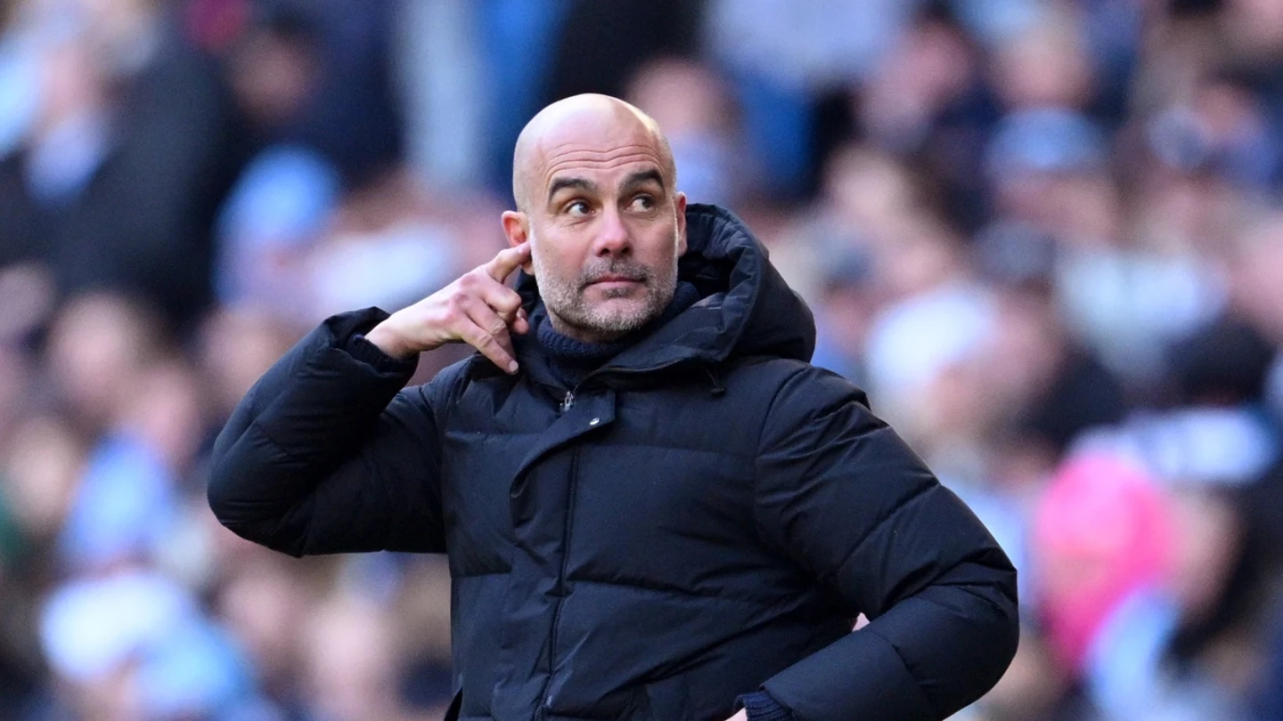 Guardiola, en un partido del City Guardiola, en un partido del City