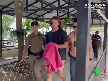 Daniel Sancho tras su detención en Tailandia.