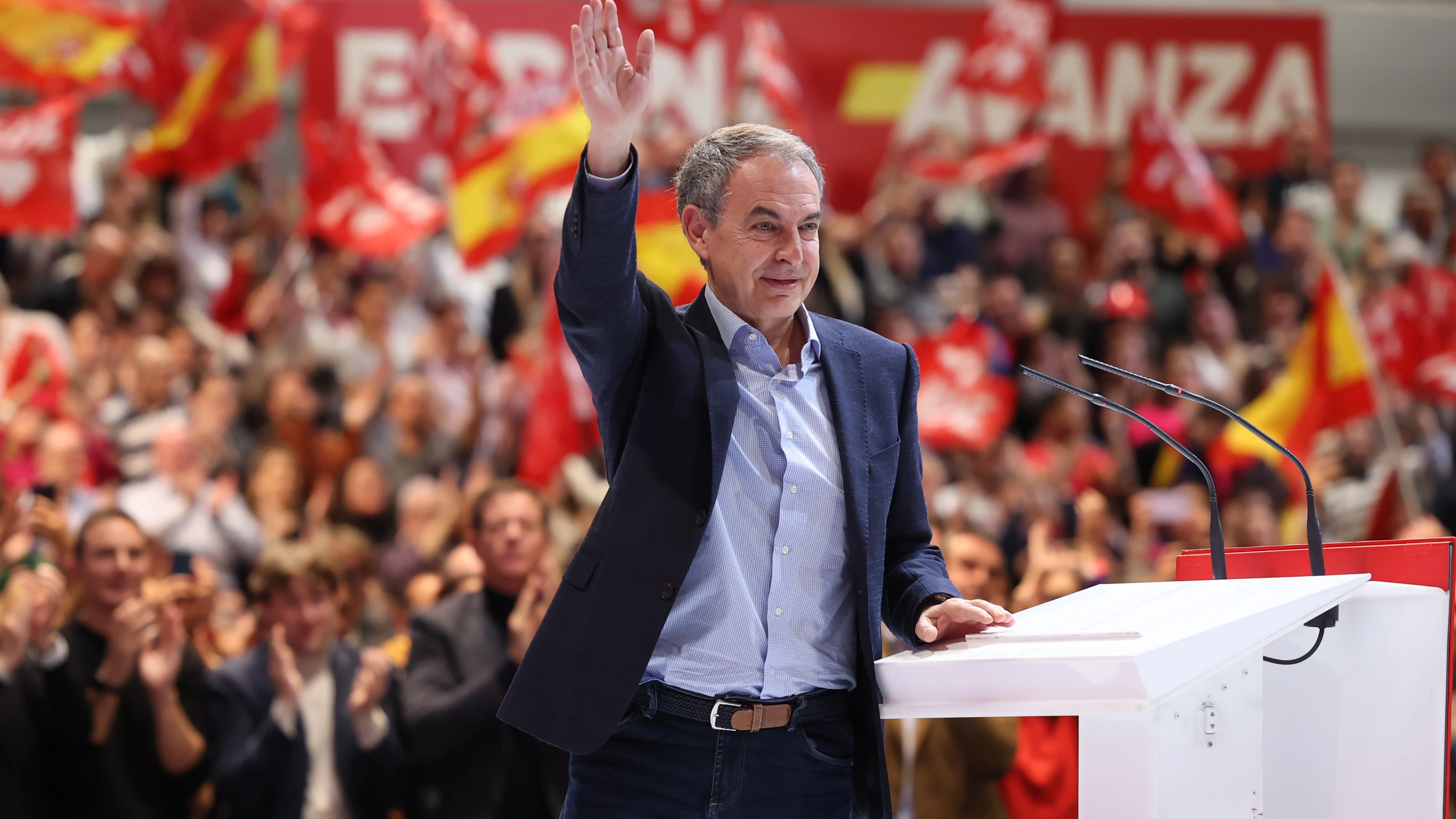 José Luis Rodríguez Zapatero, en el acto del PSOE