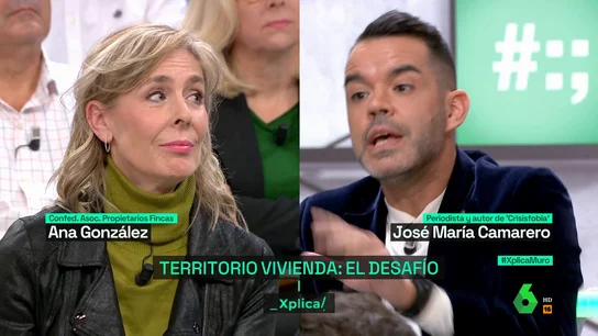 La confrontación de Camarero con Ana González, de la asociación de propietarios de fincas La confrontación de Camarero con Ana González, de la asociación de propietarios de fincas