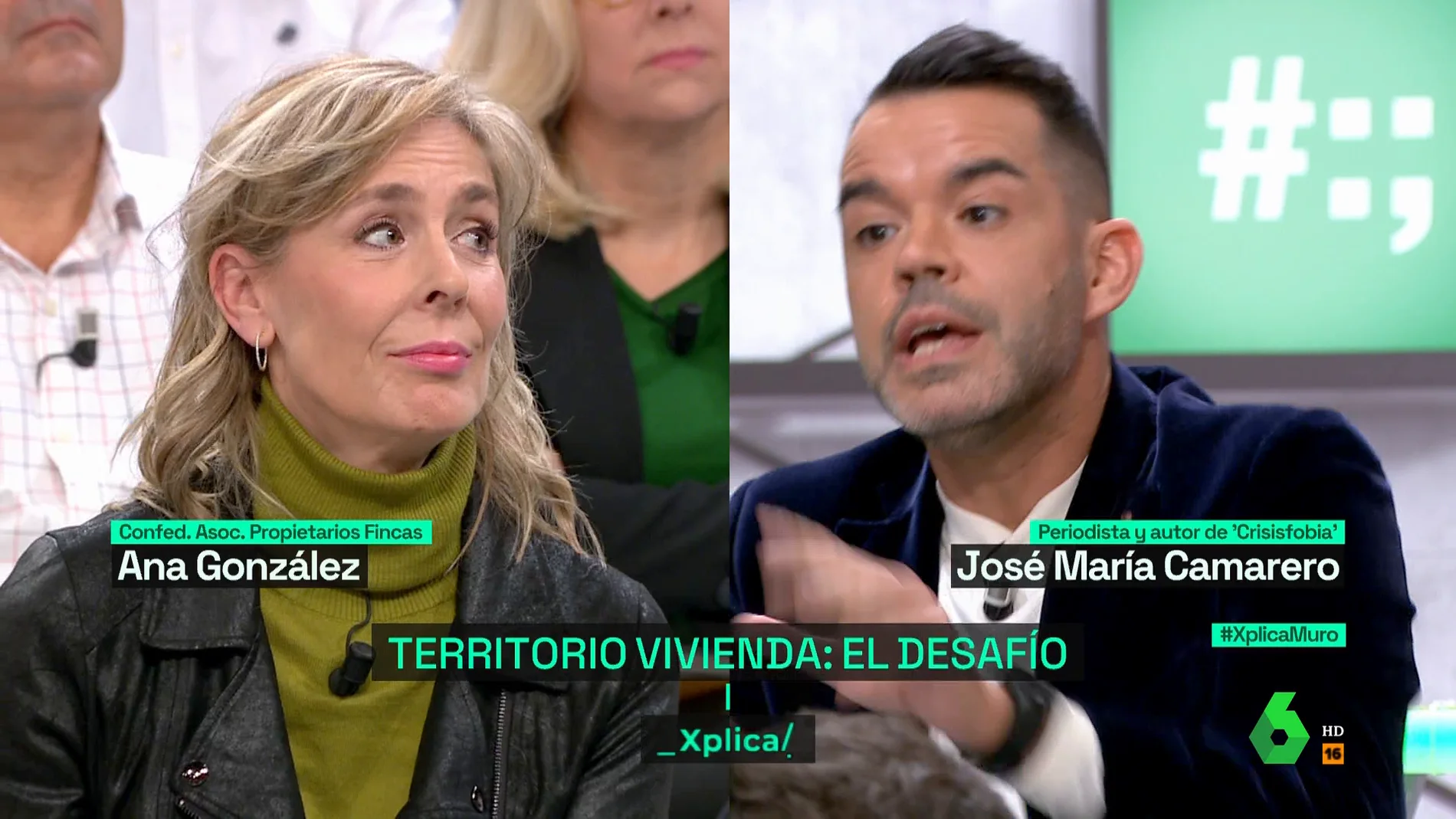La confrontación de Camarero con Ana González, de la asociación de propietarios de fincas