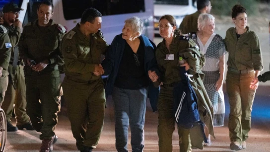 Imagen de algunos de los rehenes liberados este fin de semana por Hamás Imagen de algunos de los rehenes liberados este fin de semana por Hamás