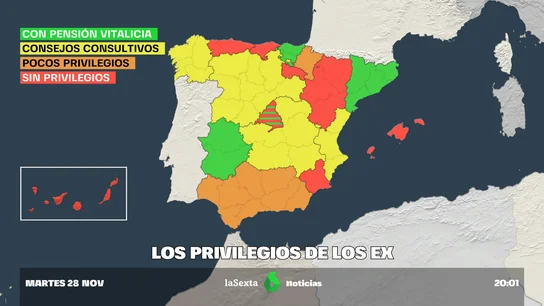 Los privilegios de los expresidentes autonómicos: ¿cuáles tienen sueldos vitalicios? Los privilegios de los expresidentes autonómicos: ¿cuáles tienen sueldos vitalicios?