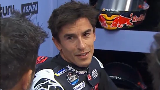 La sonrisa de Marc Márquez tras probar por primera vez la Ducati de Gresini La sonrisa de Marc Márquez tras probar por primera vez la Ducati de Gresini