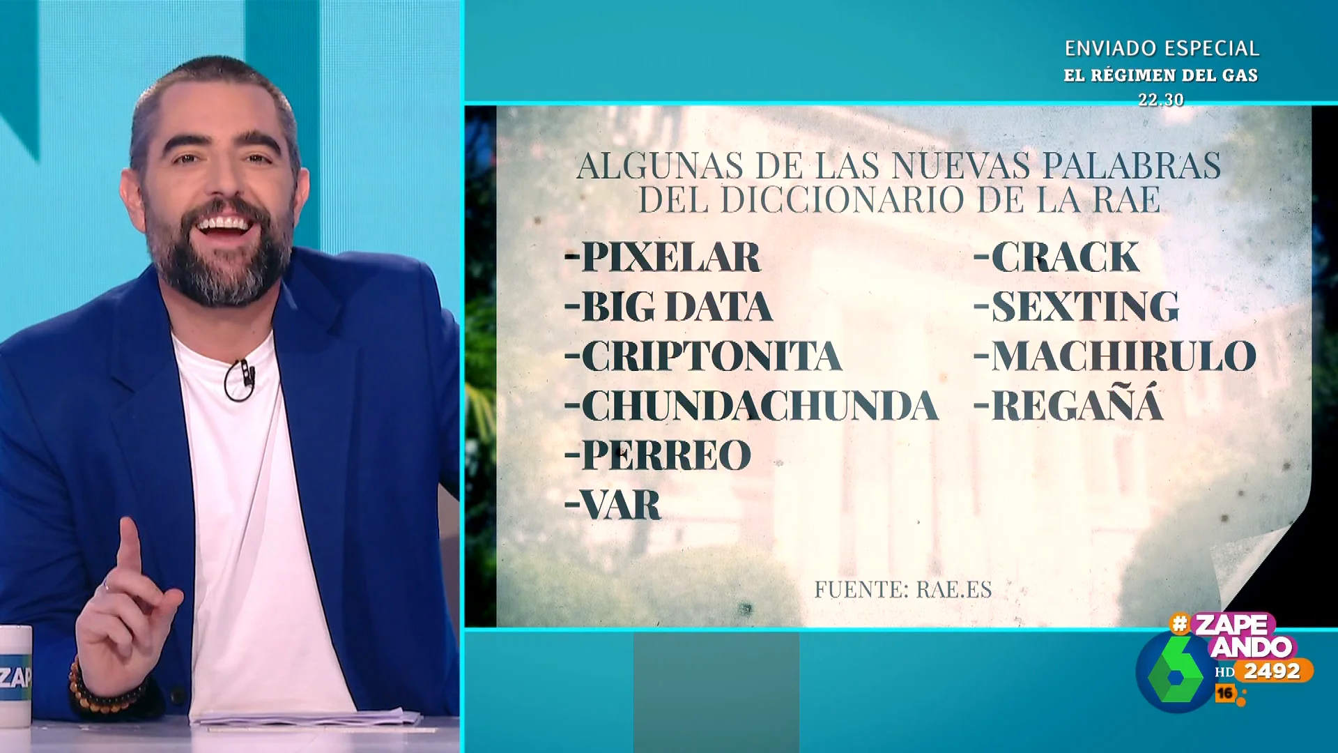 La opinión de Dani Mateo sobre las nuevas palabras del diccionario: "La RAE siempre piensa en el que escribe mal"