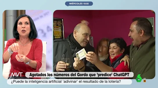 Beatriz de Vicente recuerda una curiosa anécdota de la Lotería de Navidad Beatriz de Vicente recuerda una anécdota relacionada con la Lotería de Navidad sobre un hombre que ganó el Gordo y se lo ocultó un año a su mujer hasta que se separaron. El desenlace de la historia, en este vídeo de Más Vale Tarde.