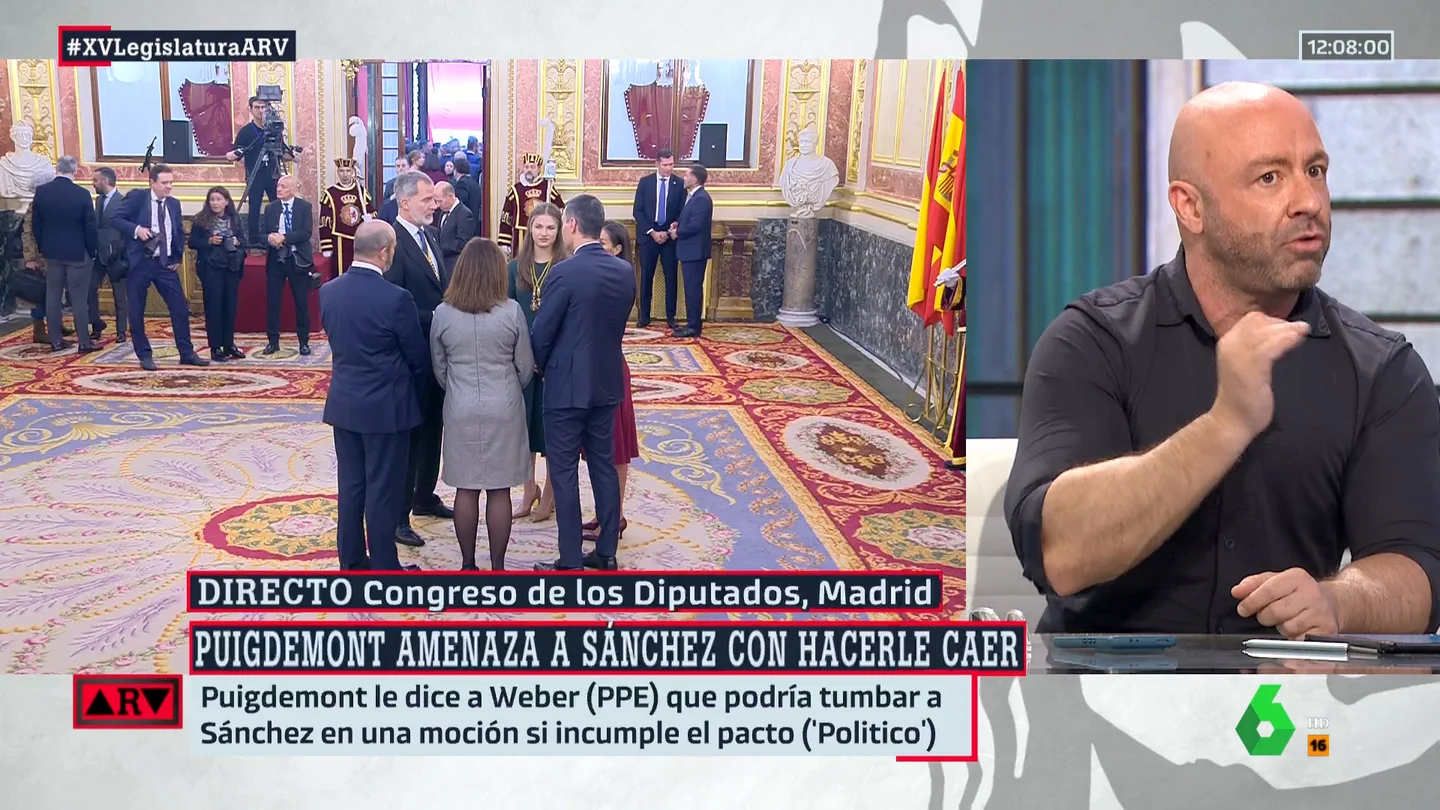 Rafa López, sobre la amenaza de Puigdemont a Sánchez: "Recuerda que él tiene el control" Rafa López, sobre la amenaza de Puigdemont a Sánchez: "Recuerda que él tiene el control"