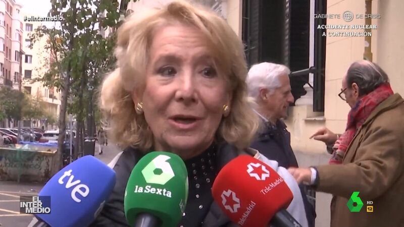 Vídeo manipulado - Una discusión acalorada opaca las declaraciones de Esperanza Aguirre