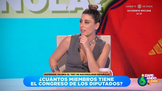 ¿Cuántos miembros tiene el Congreso de los Diputados? Valeria Ros se somete al test de nacionalidad española ¿Cuántos miembros tiene el Congreso de los Diputados? Valeria Ros se somete al test de nacionalidad española