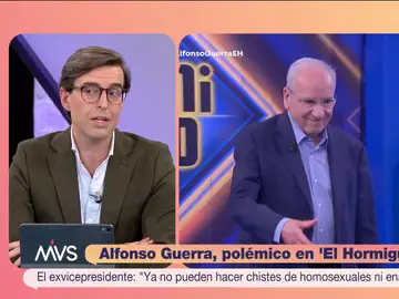 La reacción de Montensinos a las polémicas declaraciones de Alfonso Guerra en El Hormiguero