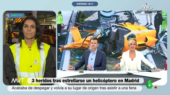 Los detalles del accidente de un helicóptero en la M-40: "Quizás por la pericia del piloto ha caído justo en la mediana" Los detalles del accidente de un helicóptero en la M-40: "Quizás por la pericia del piloto ha caído justo en la mediana"