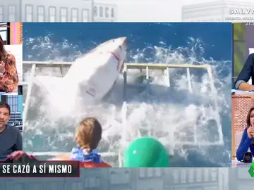 Un tiburón se cuela en la jaula de los submarinistas