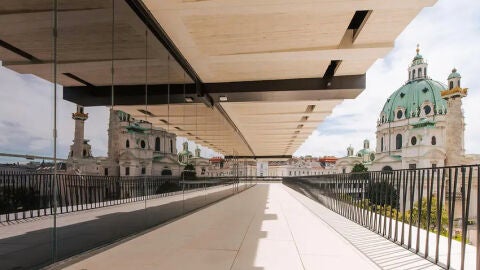Vistas desde la terraza del renovado Museo de Viena