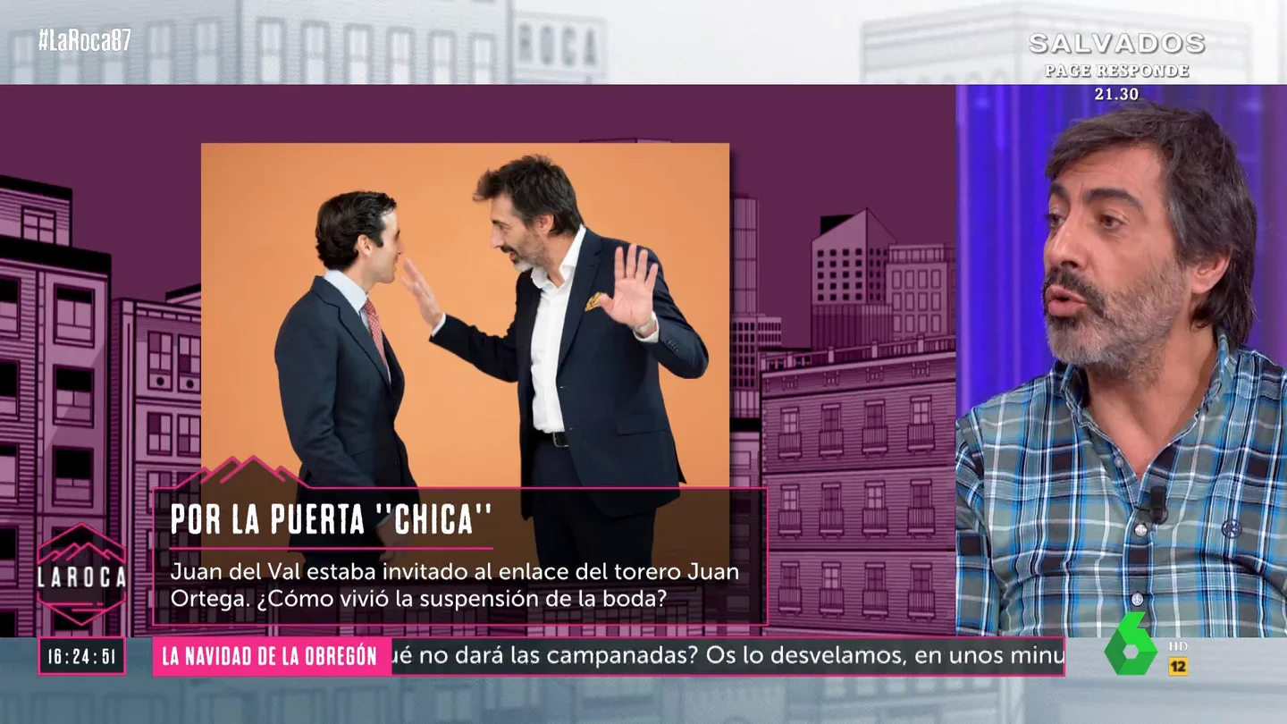 Juan del Val, sobre la decisión de Juan Ortega de suspender su boda: "La gestión de los tiempos es horrible" Juan del Val, sobre la decisión de Juan Ortega de suspender su boda: "La gestión de los tiempos es horrible"