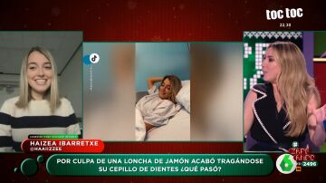 La broma de Haizea, la chica que se tragó un cepillo de dientes, en Zapeando: "Le voy a poner una cuerda al cepillo"