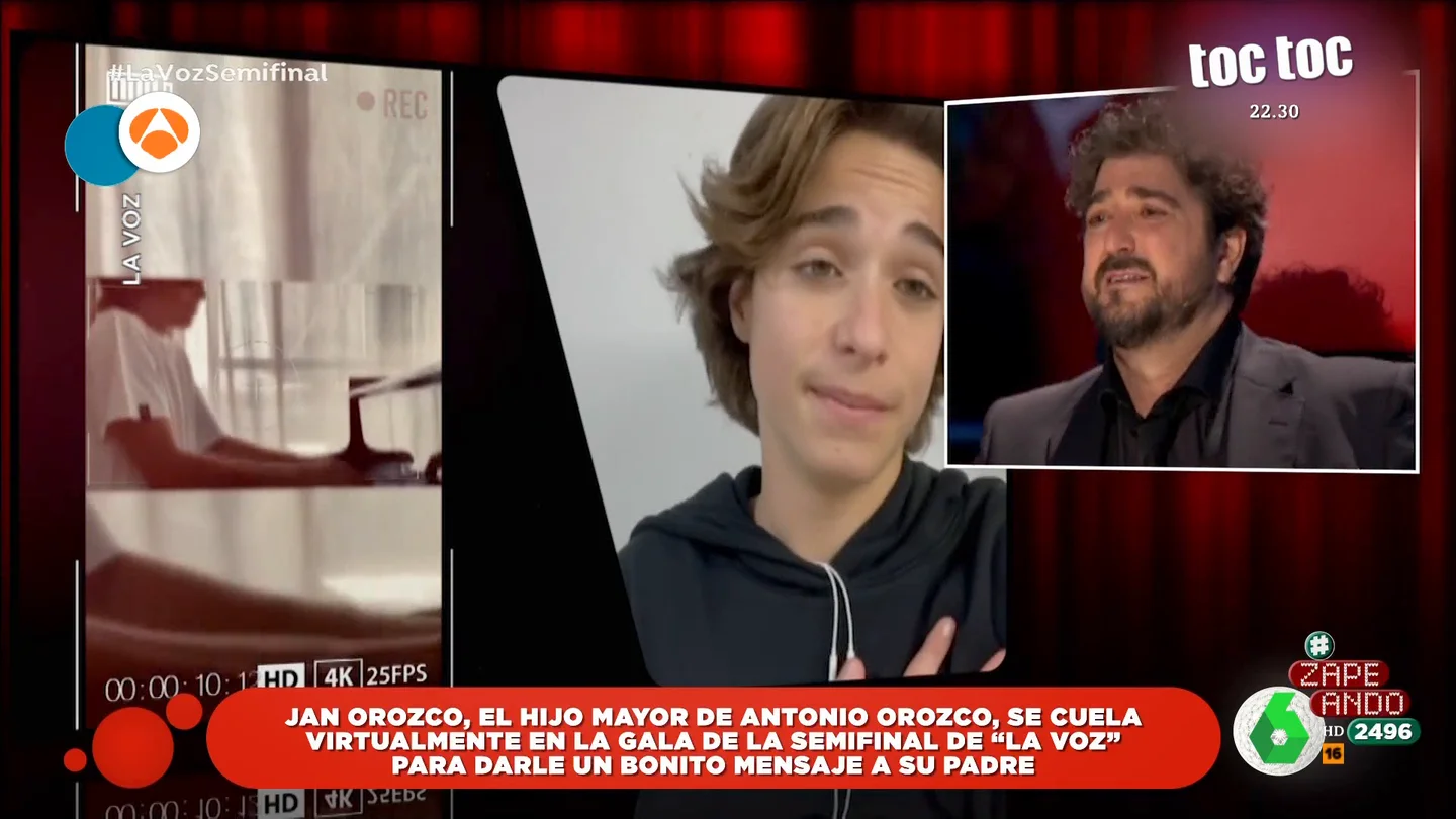 Antonio Orozco se emociona al ver el mensaje sorpresa de su hijo en las semifinales de 'La Voz' Antonio Orozco se emociona al ver el mensaje sorpresa de su hijo en las semifinales de 'La Voz'
