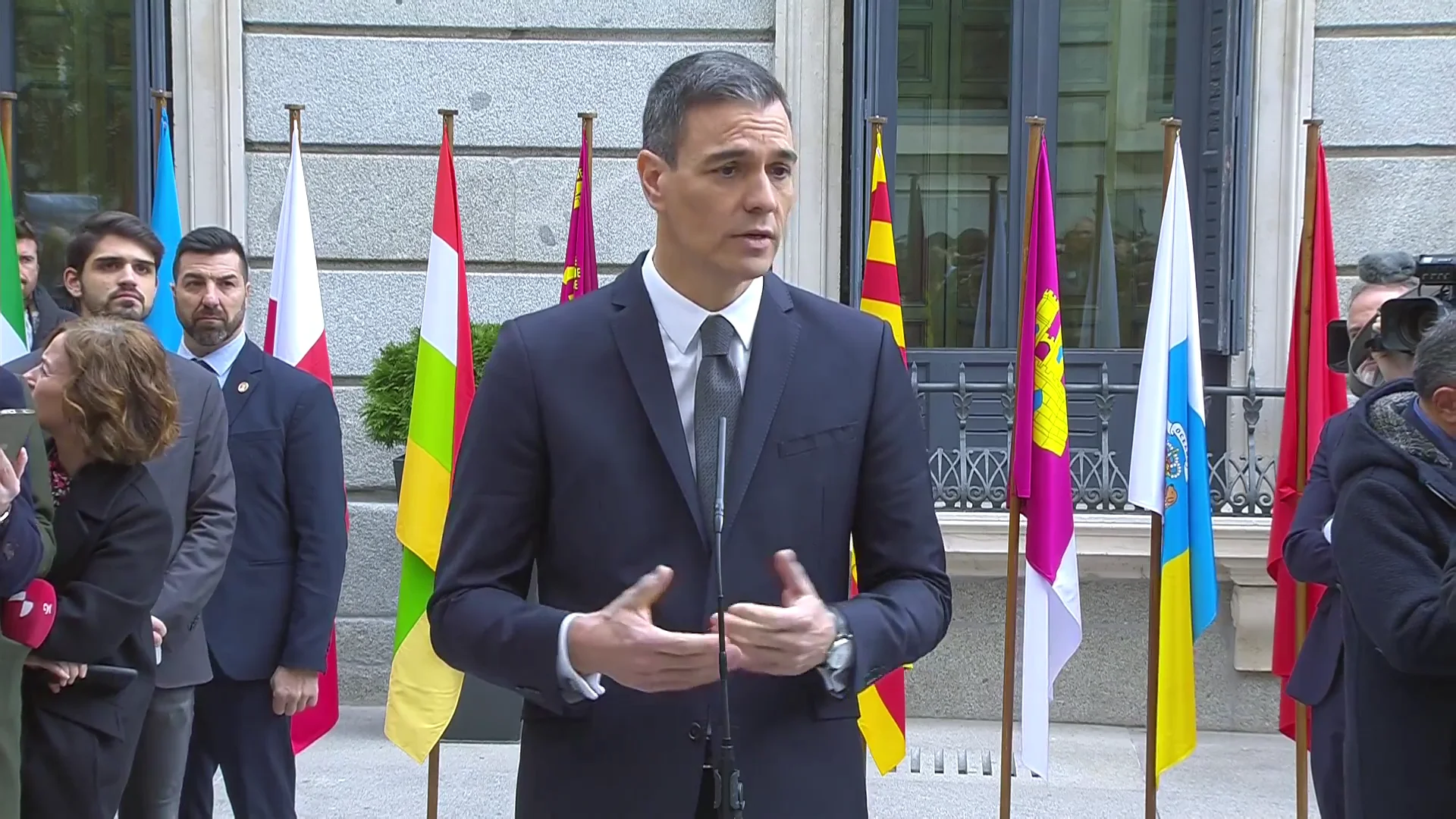 Pedro Sánchez en los actos por el Día de la Constitución